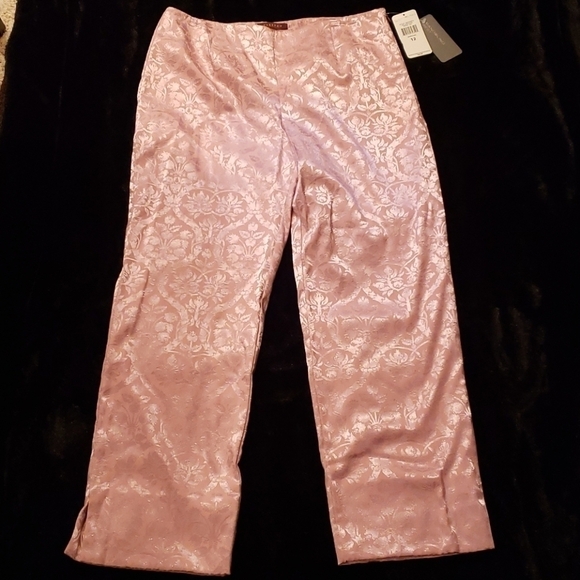 Bandolino Best Pink ( Petal 56) Brocade Dress Pants 12 NWT - Picture 2 of 16